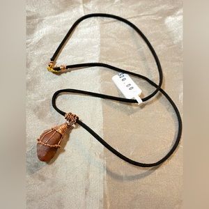 Heart stone, necklace jewelry, hand made